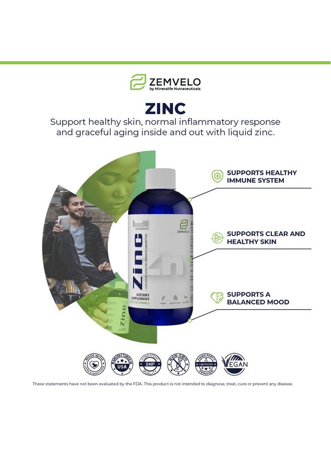 Zemvelo Liquid Ionic Zinc ; 96 Day Supply ; Encourage Clear Skin ; Sustained Energy ; Natural Inflammatory Support  - Image 4