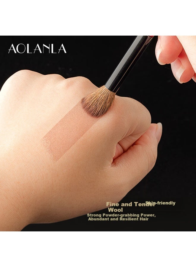 Aolanla Premium Red Night Eyeshadow Brush Set, Professional 5-piece Animal Eye Makeup Brushes With Brush Case, Birthday Gift - Image 1