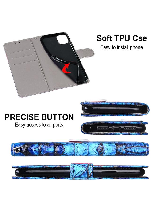 S-TOP Case For OPPO A72 5G / A73 5G / A53 5G Coloured Drawing Cross Texture Horizontal Flip PU Leather Case with Holder & Card Slots & Wallet & Lanyard - Image 3