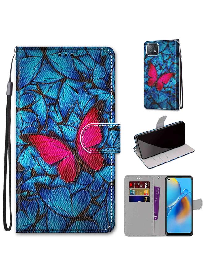 S-TOP Case For OPPO A72 5G / A73 5G / A53 5G Coloured Drawing Cross Texture Horizontal Flip PU Leather Case with Holder & Card Slots & Wallet & Lanyard - Image 1