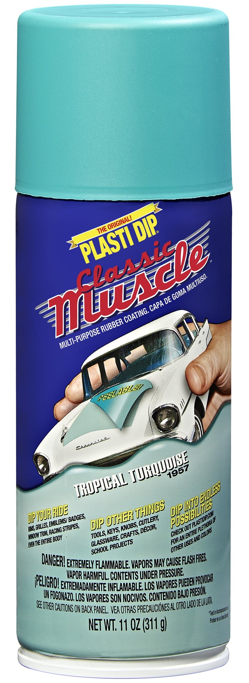 Plasti Dip Performix 11306 Tropical Turquoise Classic Muscle Car Rubber Coating, 11 oz - Image 1
