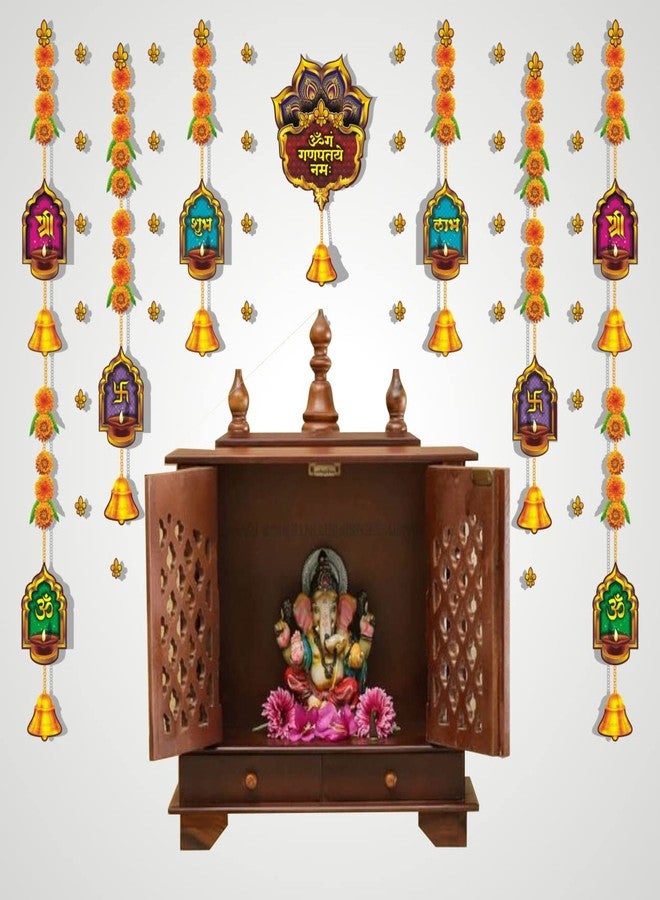 Shree Space® Classic Wall Sticker for Festival & Home Temple Decoration | Transparent PVC Sticker for Door, Pooja Room, Entrance | 120x70cm | Easy Peel & Stick | Reusable Décor - Image 5