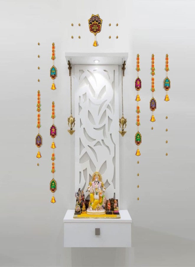 Shree Space® Classic Wall Sticker for Festival & Home Temple Decoration | Transparent PVC Sticker for Door, Pooja Room, Entrance | 120x70cm | Easy Peel & Stick | Reusable Décor - Image 2