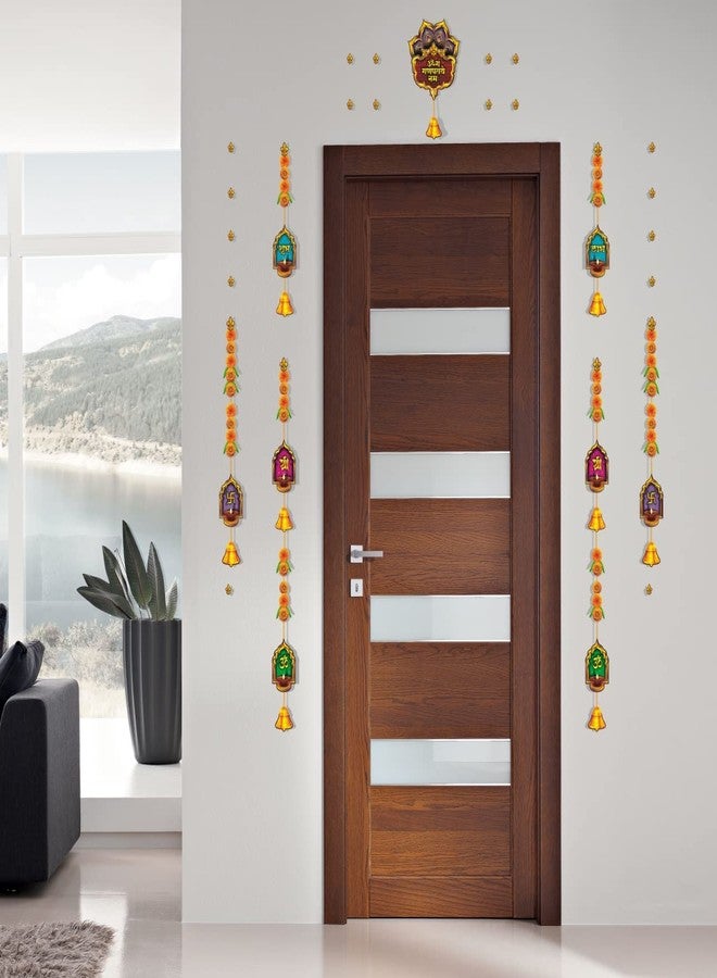 Shree Space® Classic Wall Sticker for Festival & Home Temple Decoration | Transparent PVC Sticker for Door, Pooja Room, Entrance | 120x70cm | Easy Peel & Stick | Reusable Décor - Image 4