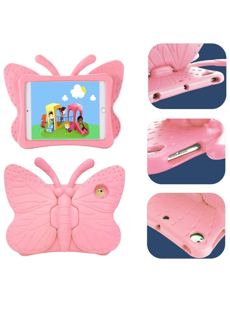 SmartGrist iPad case for Kids, 3D Cartoon Butterfly Non-Toxic EVA Light Weight Kid Proof Shockproof case with Kickstand for ipad 5/ ipad 6 /ipad pro 9.7/ New iPad 2017 case (Blue) (Pink) - Image 4