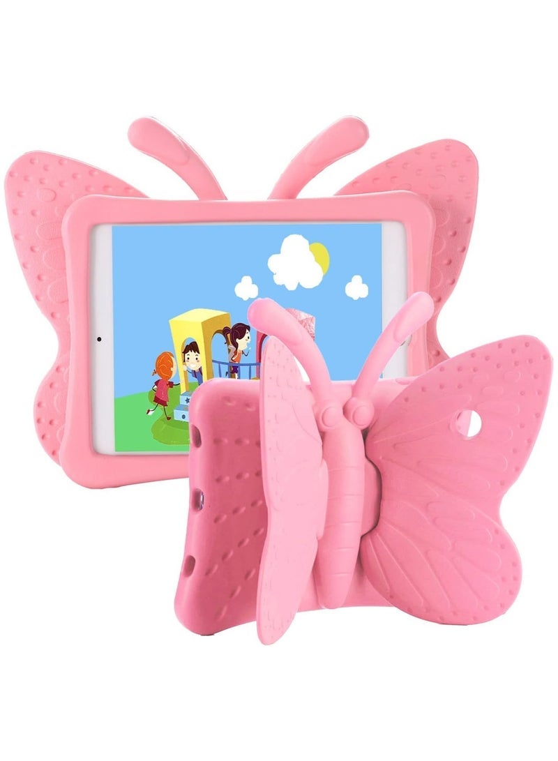 SmartGrist iPad case for Kids, 3D Cartoon Butterfly Non-Toxic EVA Light Weight Kid Proof Shockproof case with Kickstand for ipad 5/ ipad 6 /ipad pro 9.7/ New iPad 2017 case (Blue) (Pink) - Image 1