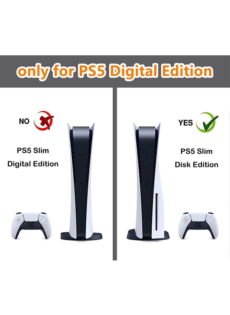 Generic - جلد إصدار PS5 سليم مع غطاء ملصق فينيل، غلاف كامل لحماية وحدة تحكم بلاي ستيشن 5، ملصق فيلم واقٍ متوافق مع إصدار PS5 سليم ديسك - Image 1