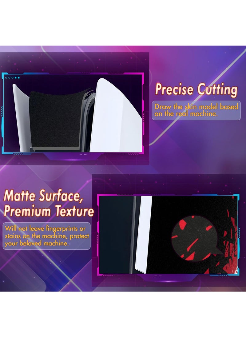Generic - جلد إصدار PS5 سليم مع غطاء ملصق فينيل، غلاف كامل لحماية وحدة تحكم بلاي ستيشن 5، ملصق فيلم واقٍ متوافق مع إصدار PS5 سليم ديسك - Image 1