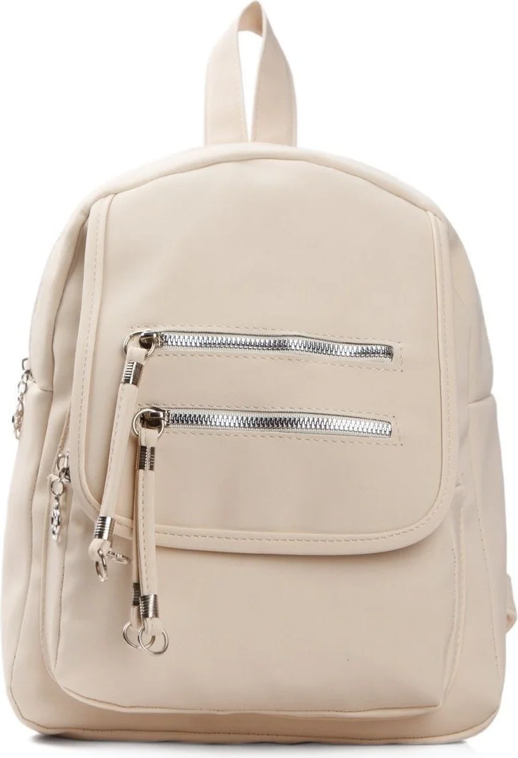 Adelina Bags Women's Covered Daily Backpack with Zipper Detail