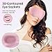 Audree Eye Mask for Sleeping 3D Contoured 100 Sleep Mask Light Blocking Sleeping Eye Mask for Women Men Zero Eye Pressure Night Blindfold Soft Eye Cover Pink - Image 4