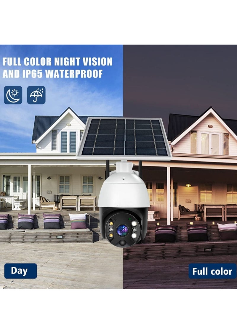 Generic Outdoor Security Camera,Solar Powered Battery WiFi Camera Wire Free Outdoor 1080P Pan Tilt Wireless Camera PIR Motion 2 Way Audio Night Vision Cloud Storage  - Image 5