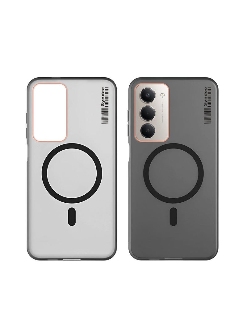 Syndee Xiaomi Redmi 15 5G 2025 Hybrid Translucent Magsafe with Magnetic Charging Raised Camera Lips Elegant Look Case Cover (MCMPMN) - Black - Image 2