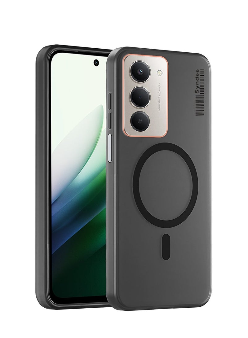 Syndee Xiaomi Redmi 15 5G 2025 Hybrid Translucent Magsafe with Magnetic Charging Raised Camera Lips Elegant Look Case Cover (MCMPMN) - Black - Image 1