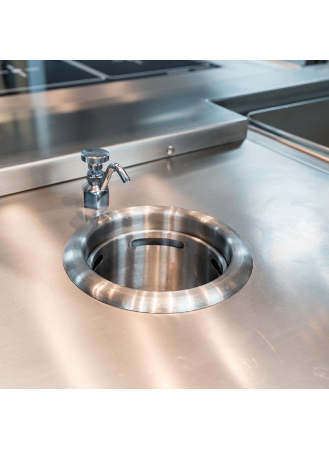 SOFIA REFRIGERATION Stainless Steel Drop In Dipper Well Bowl and Faucet Set, Ice cream scoop rinser - Image 2