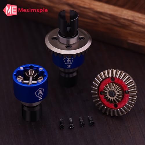 Mesimsple 2PCS Alum H16BM Front Rear Differential Diff Gear for 116 H16BM H16207 16208 16209 16210 H16 114 14301 14302 14209 14210 H14BM Series Upgrades Part Blue - Image 5