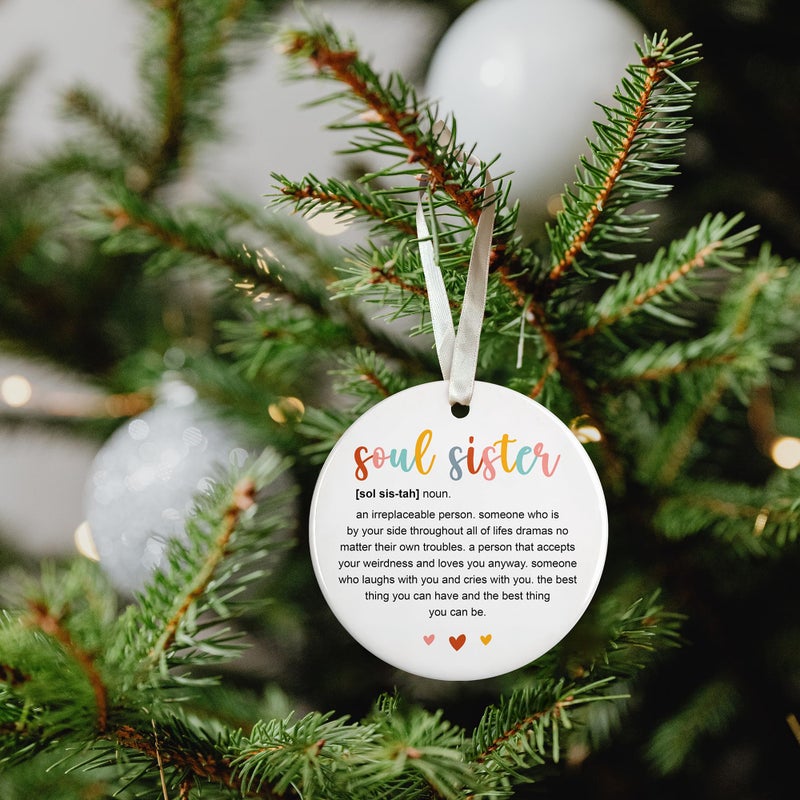 SUCHAGIFT Best Friend Ornaments for Christmas Tree - Friendship Christmas Ornaments  Best Friend Ornaments for Women - Bestie Ornaments  Friendship Ornaments - Bestie Gifts - Ceramic Christmas Ornaments 2024 - Image 4