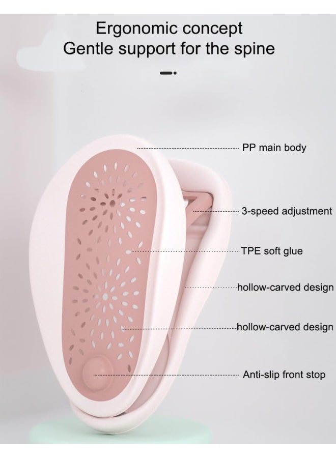 Premify كرسي استحمام أطفال ناعم، كرسي استحمام مقاوم للماء وغير قابل للانزلاق للأطفال الرضع، دعامة دعم الاستلقاء لكرسي الاستحمام، كرسي استحمام قابل للتعديل مع قاعدة - وردي. - Image 2