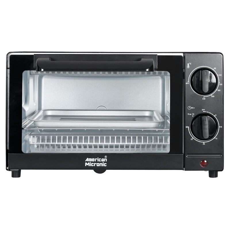 AMERICAN MICRONIC INSTRUMENTS- 10 Liter Imported Oven Toaster Griller (Otg), 1000 Watts - Ami-Otg-10Ldx, Black And Grey - Image 4