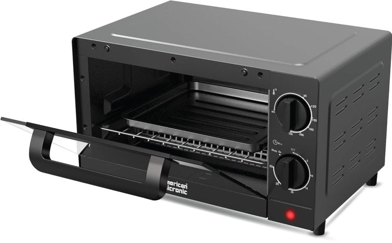 AMERICAN MICRONIC INSTRUMENTS- 10 Liter Imported Oven Toaster Griller (Otg), 1000 Watts - Ami-Otg-10Ldx, Black And Grey - Image 2