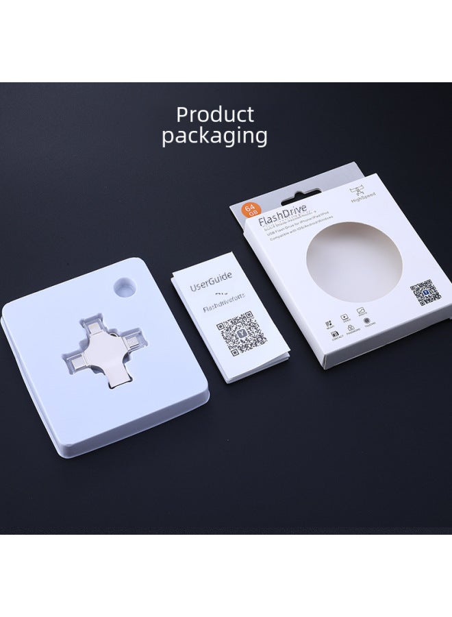 ينطبق على هاتف Apple المحمول U Disk Android الهاتف المحمول U Disk سعة كبيرة 256G قرص معدني U 64g128g U سعة القرص: 3.0-64GB-سرعة عالية/جودة عالية - Image 4