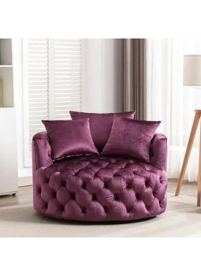Comfynest Luxury Nordic Single Sofa Chair for Versatile Outdoor and Living Room Comfort (Deep Rose) 
