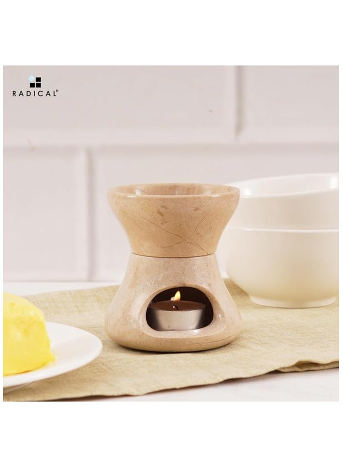 RADICALn Verona Marble Butter Warmer | 4" Handmade Fondue Pot & Candle Butter Melter for Kitchen - Image 3