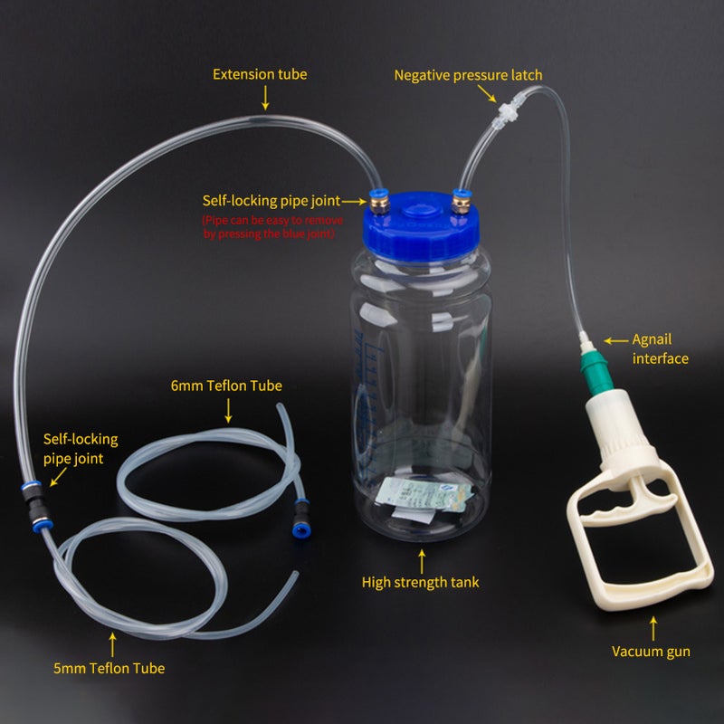 2L Manual Oil Suction Pump - Professional Enhanced Durable Tank Design With Powerful Vacuum Suction, Transparent High-Temp Resistant Tube for Car Engine Maintenance - Image 3