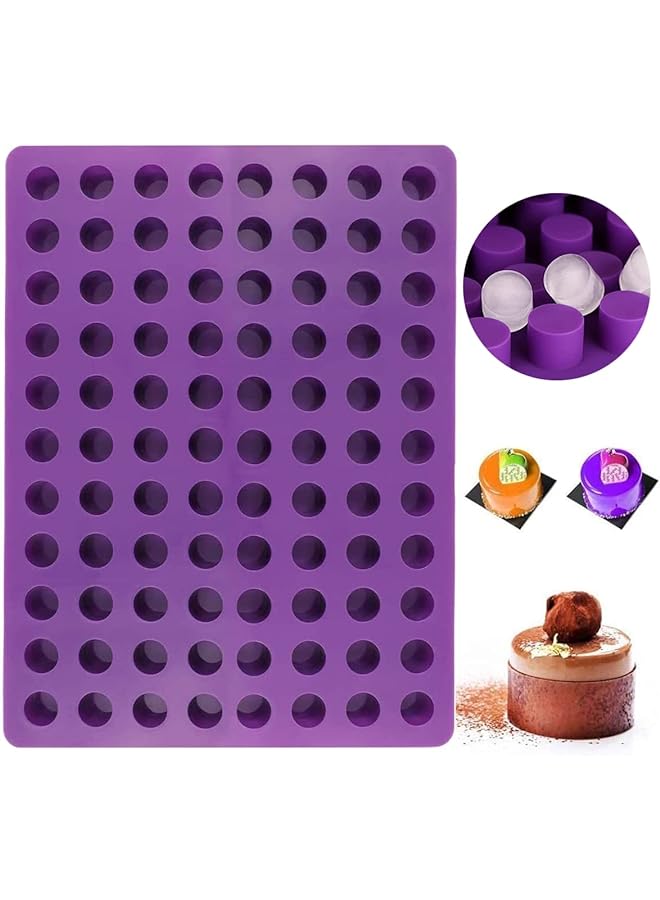 ECVV 88 Cavities Cylindrical Silicone Mold Round Cheese Cakes Handmade Soap Baking Mold Silicone Molds For Chocolate Truffle Jelly Candy - Image 1