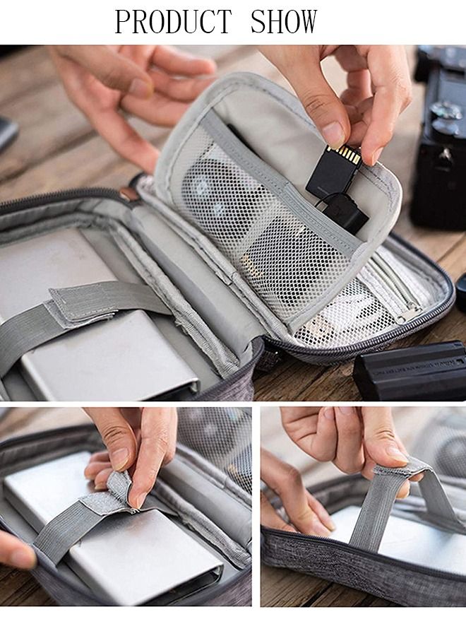 DUNISO Portable Digital Accessories Waterproof Storage Bag Electronic Organizer Pouch Bag for Data Cable Headphone Power Bank U Disk - Image 2