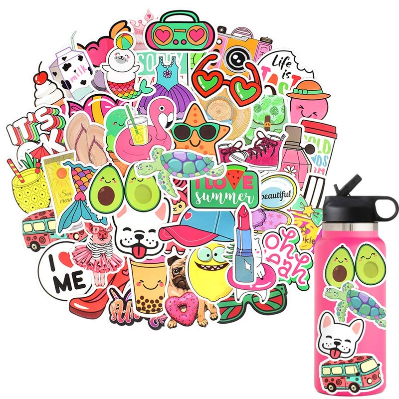QTL Cute Stickers for Teen Girls Waterproof Vinyl Stickers Party Favors and Birthday Gifts Laptop and Water Bottle 50PCS - Image 2