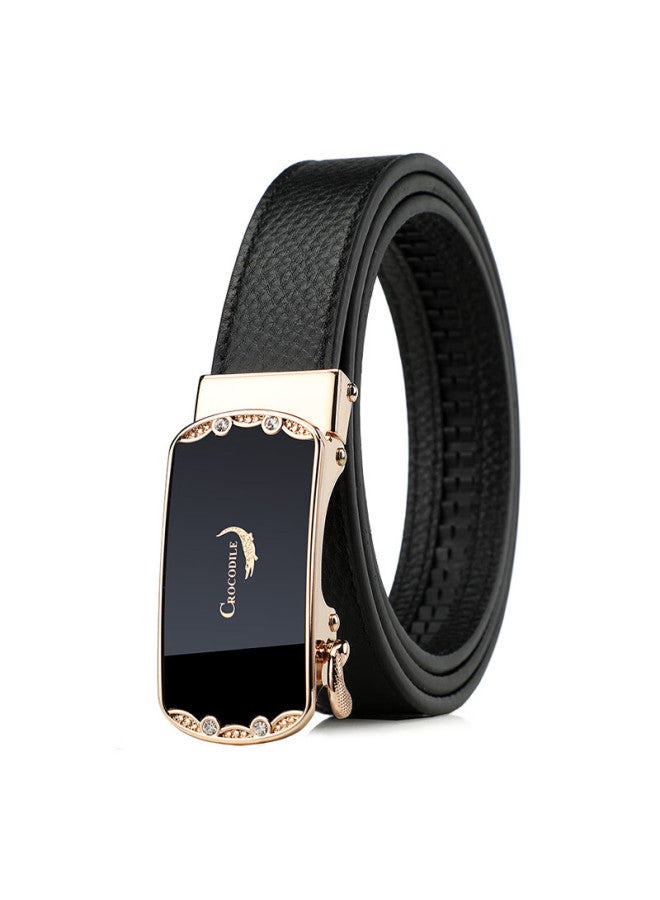 Crocodile T-shirt, Qixi Gift, Top-grain Leather, Women's Belt, Automatic Buckle, Fashionable Business, Matching Suit Pants, Women's Waistband, Birthday Gift - Image 4