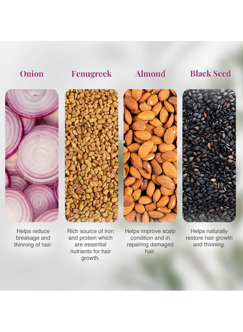 فى ال سي سي مكيف شعر البصل والحلبة لتساقط الشعر - 200 مل | ينعم، يتحكم في الكسر | | خالية من الكبريتات والبارابين مع اللوز والبذور السوداء - Image 4