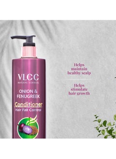 VLCC Onion & Fenugreek Hair Conditioner for Hair Fall - 200ml | Softens, Controls Breakage | Sulphate & Paraben Free | With Almond & Black Seed  - Image 5