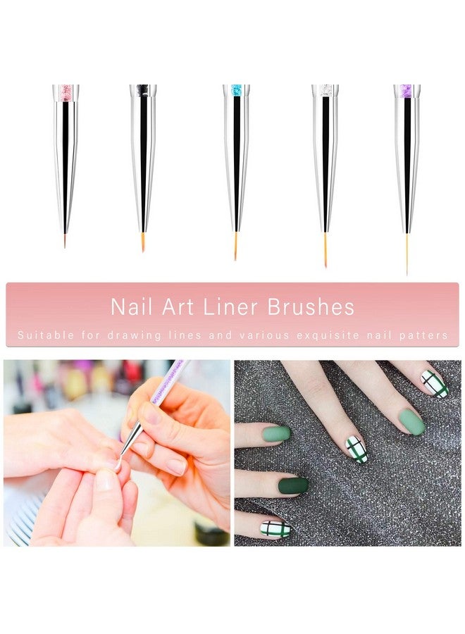 TOCOLES Nail Art Brushes 9Pcs Nail Brushes For Nail Art With Nail Liner Brush And Nail Dotting Pens For Home Use And Professional Nail Salon - Image 5