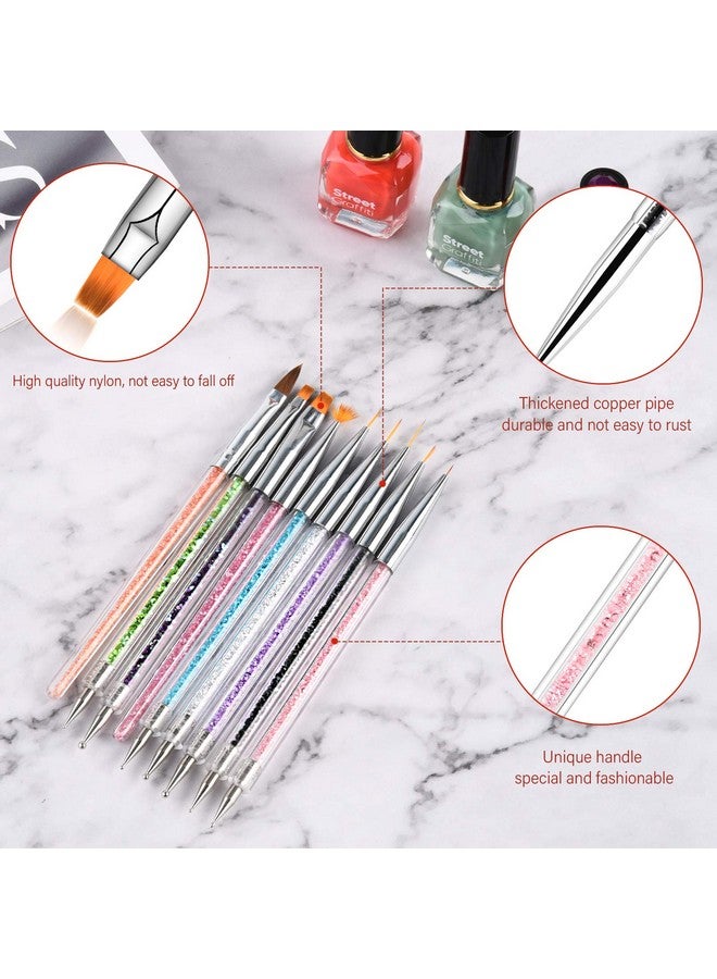 TOCOLES Nail Art Brushes 9Pcs Nail Brushes For Nail Art With Nail Liner Brush And Nail Dotting Pens For Home Use And Professional Nail Salon - Image 3