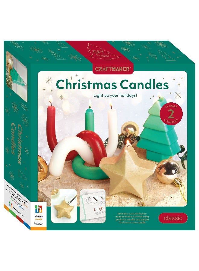 Hinkler Craft Maker Classic Christmas Candles Kit – DIY Festive Candle Making Set - Image 1