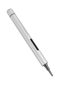 NIBEMINENT Double Power Precision Mini Electric Screw Driver Kit With 20 Different Bits And Base Sliver 6.9inch 