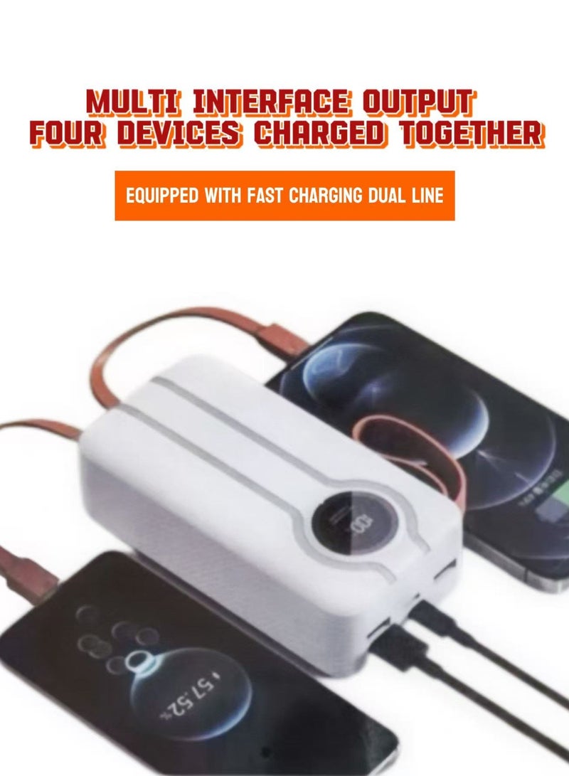 يلينكين Y-Link PC-50 أسود 30000mAh بنك طاقة الشحن السريع. 22.5W SCP + 20W PD بروتوكول مزدوج مدمج مزدوج خط شاشة LCD شاحن محمول لأجهزة متعددة - Image 2