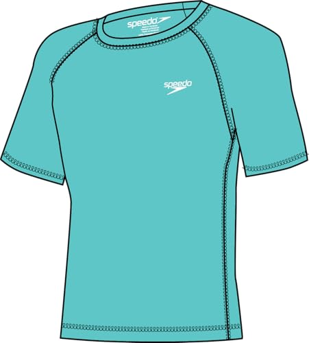 Speedo Men's Uv Swim Shirt Short Sleeve Loose Fit Easy Tee - Image 4