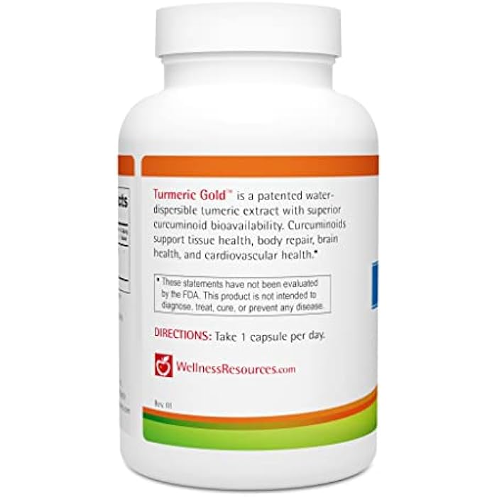 Wellness Resources Turmeric Gold Caps with TurmiPure Turmeric Extract - 90 Servings - Highest Curcuminoid Bioavailability - Non-GMO, Vegan, Gluten-Free Turmeric Supplement … - Image 3