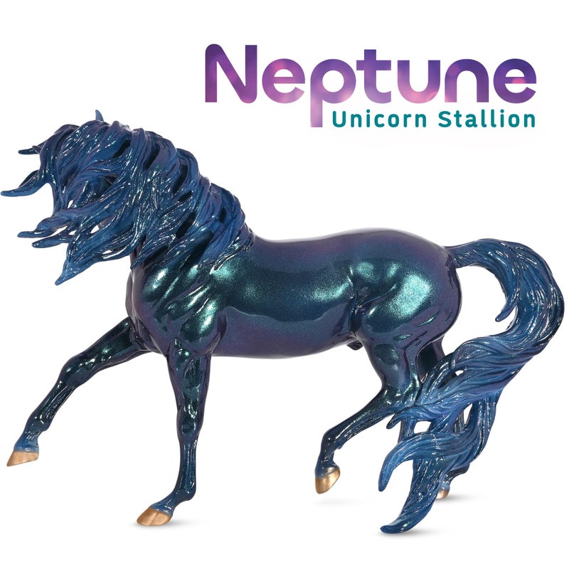 Breyer Horses Traditional Series Neptune Unicorn Stallion | Unicorn Toy Model | 13" x 9" | 1:9 Scale | Model #B-TR-10013 - Image 4