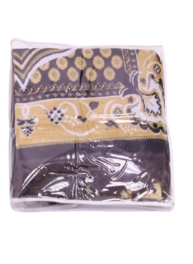 Smart 2030 Turkish quilted prayer rug with jalal in embossed quilted Islamic graphic design/prayer sheet 110*70 cm, jalal size 250*200 cm - Image 1