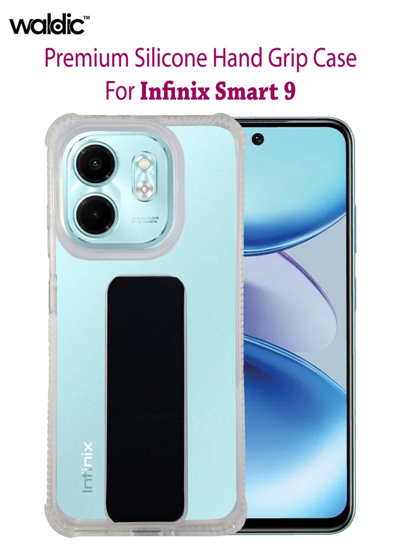 Waldic Infinix Smart 9 Case | Designed for Infinix Smart 9 | Slim TPU Airbag Bumper Shock Absorption Rubber Soft Silicone Case Cover Fit for Infinix Smart 9 | Black - Image 1