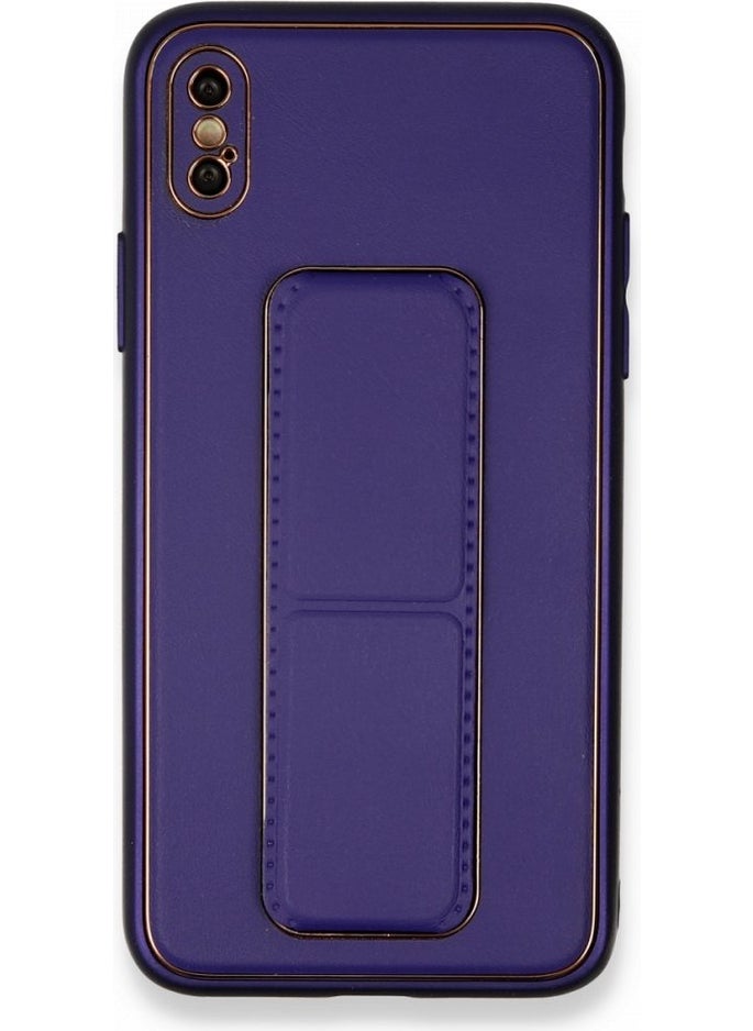 FUJIMAX Apple iPhone x Case Horizontal and Vertical Stand Camera Lens Protection Leather Coco Stand Cover
