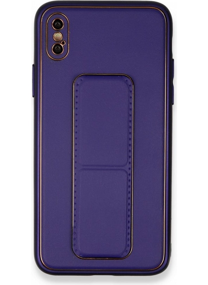 FUJIMAX Apple iPhone x Case Horizontal and Vertical Stand Camera Lens Protection Leather Coco Stand Cover