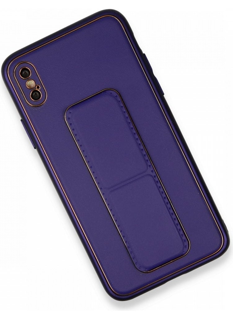 FUJIMAX Apple iPhone x Case Horizontal and Vertical Stand Camera Lens Protection Leather Coco Stand Cover