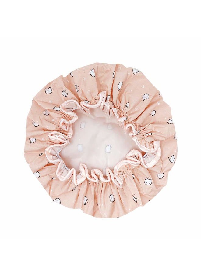 allydrew Reusable Women's Waterproof Shower Caps for Long Hair, Kitties - Image 2