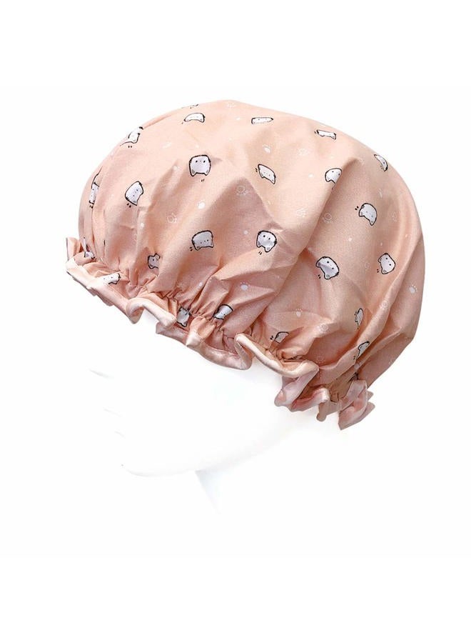 allydrew Reusable Women's Waterproof Shower Caps for Long Hair, Kitties - Image 3