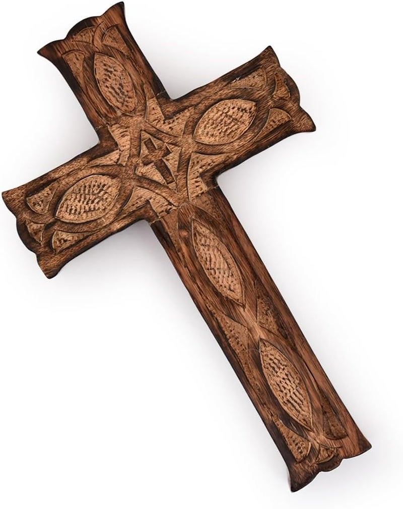 NIRMAN Handmade Wooden Wall Cross Church Home Room Décor - Image 2
