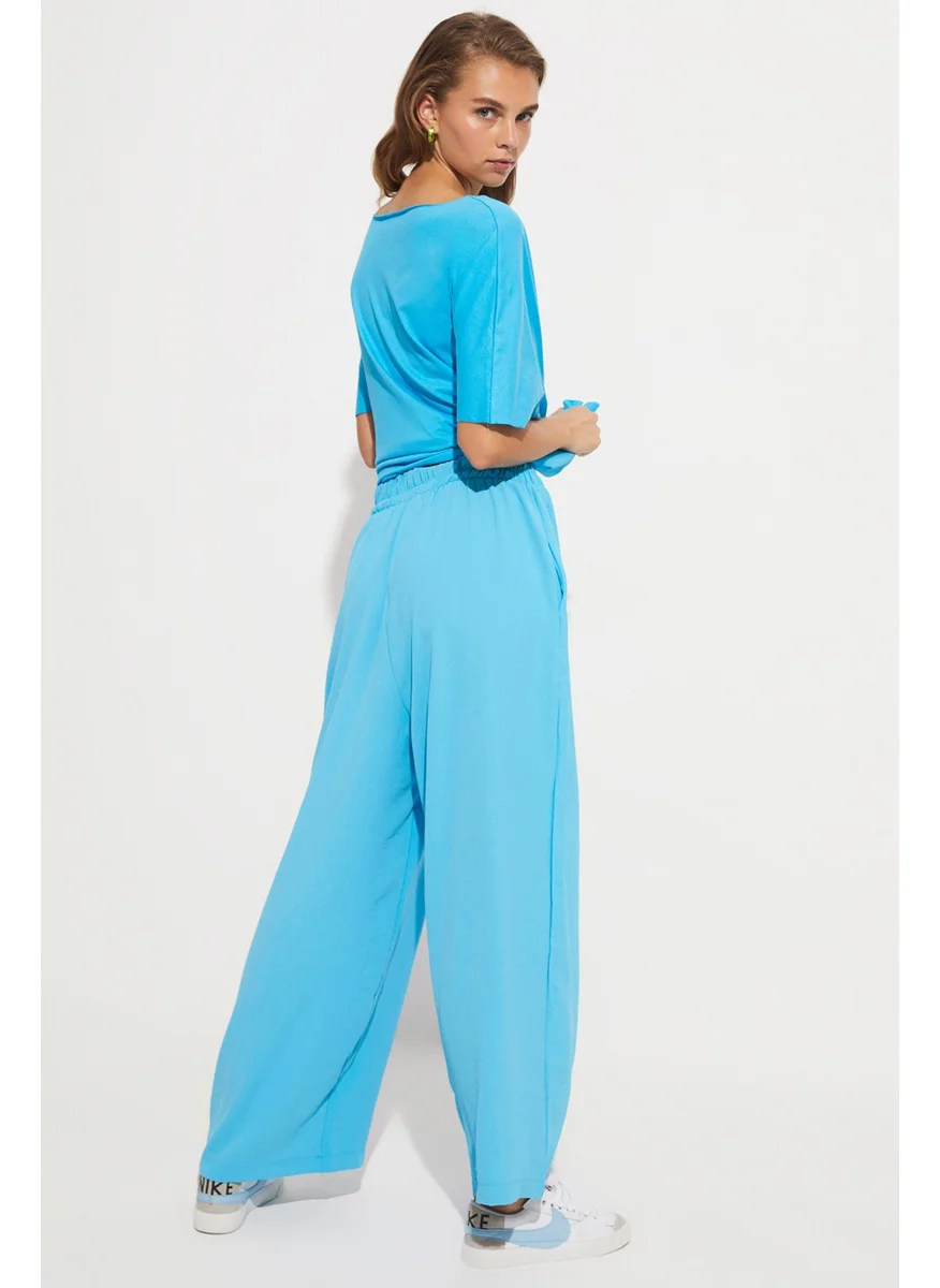 JUNE Loose Cut Elastic Waist Trousers